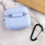 Чехол Silicone Case для наушников Apple AirPods Pro с карабином lilac blue