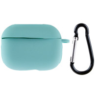 Чехол Silicone Case для наушников Apple AirPods Pro с карабином marine green