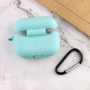Чехол Silicone Case для наушников Apple AirPods Pro с карабином marine green