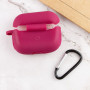 Чехол Silicone Case для наушников Apple AirPods Pro с карабином maroon