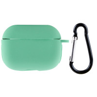 Чохол Silicone Case для навушників Apple AirPods Pro 2 з карабіном mint