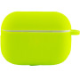 Чехол Silicone Case для наушников Apple AirPods Pro с карабином neon green