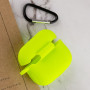 Чехол Silicone Case для наушников Apple AirPods Pro с карабином neon green