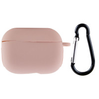 Чехол Silicone Case для наушников Apple AirPods Pro 2 с карабином pink sand