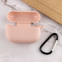 Чохол Silicone Case для навушників Apple AirPods Pro з карабіном pink sand