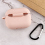 Чохол Silicone Case для навушників Apple AirPods Pro з карабіном pink sand