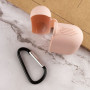 Чохол Silicone Case для навушників Apple AirPods Pro з карабіном pink sand