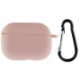 Чохол Silicone Case для навушників Apple AirPods Pro з карабіном pink sand