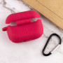 Чехол Silicone Case для наушников Apple AirPods Pro с карабином rose red
