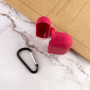 Чехол Silicone Case для наушников Apple AirPods Pro с карабином rose red