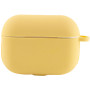 Чехол Silicone Case для наушников Apple AirPods Pro с карабином yellow