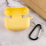 Чехол Silicone Case для наушников Apple AirPods Pro с карабином yellow