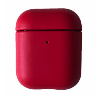 Шкіряний чохол K-DOO Lux Craft red для навушників Apple AirPods 1/2