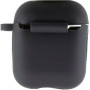Чехол Silicone Case для наушников Apple AirPods 1/2 с карабином black