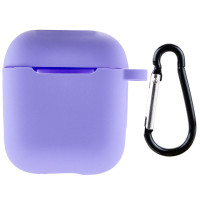 Чохол Silicone Case для навушників Apple AirPods 1/2 з карабіном dasheen