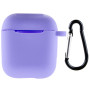 Чехол Silicone Case для наушников Apple AirPods 1/2 с карабином dasheen