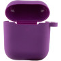 Чехол Silicone Case для наушников Apple AirPods 1/2 с карабином grape