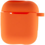 Чехол Silicone Case для наушников Apple AirPods 1/2 с карабином kumquat
