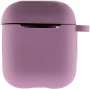 Чехол Silicone Case для наушников Apple AirPods 1/2 с карабином lilac pride