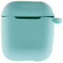 Чохол Silicone Case для навушників Apple AirPods 1/2 з карабіном marine green