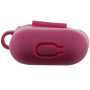 Чехол Silicone Case для наушников Apple AirPods 1/2 с карабином maroon
