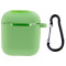 Чохол Silicone Case для навушників Apple AirPods 1/2 з карабіном mint