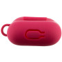 Чехол Silicone Case для наушников Apple AirPods 1/2 с карабином rose red