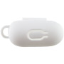 Чехол Silicone Case для наушников Apple AirPods 1/2 с карабином white