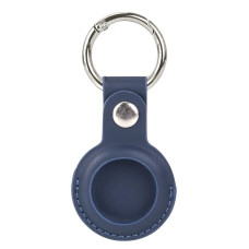 Чохол-брелок Leather Key Ring для Apple AirTag midnight blue