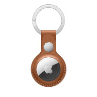 Чохол-брелок Leather Key Ring для Apple AirTag brown