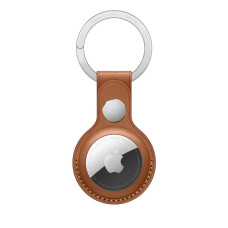 Чохол-брелок Leather Key Ring для Apple AirTag brown