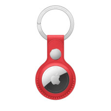 Чохол-брелок Leather Key Ring для Apple AirTag red