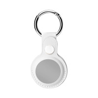 Чохол-брелок Leather Key Ring для Apple AirTag white