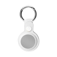 Чохол-брелок Leather Key Ring для Apple AirTag white