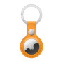 Чохол-брелок Leather Key Ring для Apple AirTag yellow