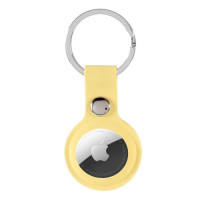 Чохол-брелок Silicone Key Ring для Apple AirTag yellow