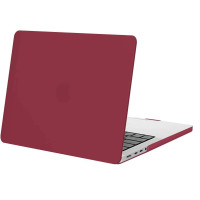 Пластиковый чехол-накладка HardShell Case для MacBook Pro 13" M2 (2022) / M1 (2020) / (2016-2020) matte wine red