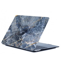 Пластиковый чехол-накладка HardShell Case для MacBook Air 13" M1 (2020) / (2018-2020) picture marble black gray