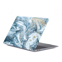 Пластиковый чехол-накладка HardShell Case для MacBook Pro 13" M2 (2022) / M1 (2020) / (2016-2020) picture marble blue