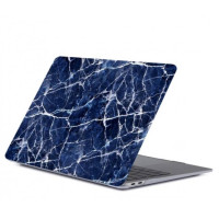Пластиковый чехол-накладка HardShell Case для MacBook Air 13" M1 (2020) / (2018-2020) picture marble dark blue