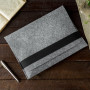 Чохол-конверт з повсті з резинкою Gmakin Light Grey для MacBook Pro 13"-14" / Air 13''