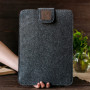Чохол-карман з повсті на липучці Gmakin Dark Grey для MacBook Pro 13"-14" / Air 13''