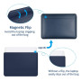 Папка конверт с подставкой для MacBook New 16'' Wiwu Skin Pro2 Portable Stand blue