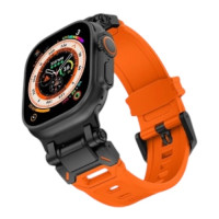 Силіконовий ремінець Armor Pro silicone black для годинника Apple Watch orange