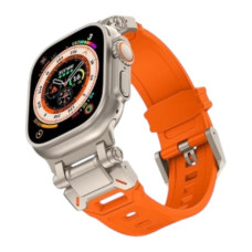 Силіконовий ремінець Armor Pro silicone titanium для годинника Apple Watch orange