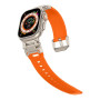 Силіконовий ремінець Armor Pro silicone titanium для годинника Apple Watch orange