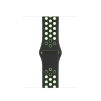 Силіконовий ремінець Nike Silicon sport band для годинника Apple Watch black-lime