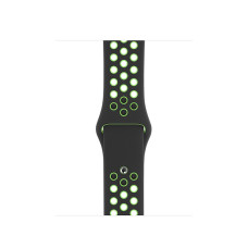 Силіконовий ремінець Nike Silicon sport band для годинника Apple Watch black-lime
