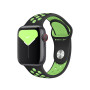 Силиконовый ремешок Nike Silicon sport band для часов Apple Watch black-lime