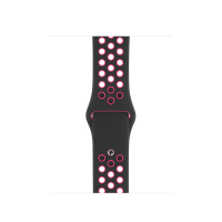 Силиконовый ремешок Nike Silicon sport band для часов Apple Watch black-pink
